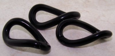 Black Links - 37x20 Oval Interlocking Links - Lot of 12 Black Links - 37x20 Oval Interlocking Links - Lot of 12
