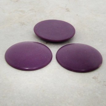 Opaque Plum - 28mm. Round Domed Cabochons - Lots of 12 Opaque Plum - 28mm. Round Domed Cabochons - Lots of 12