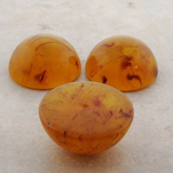 Dirty Amber - 24mm. Round Domed Cabochons - Lots of 12 Dirty Amber - 24mm. Round Domed Cabochons - Lots of 12