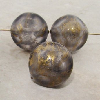 BLACK DIAMOND DRIZZLE 22MM BAROQUE ROUND BEADS - Lot of 12 BLACK DIAMOND DRIZZLE 22MM BAROQUE ROUND BEADS - Lot of 12