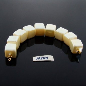 CULTURA 13MM SQUARE 5" JAPANESE PEARL TIPPED SECTION - Lot of 1 CULTURA 13MM SQUARE 5" JAPANESE PEARL TIPPED SECTION - Lot of 1