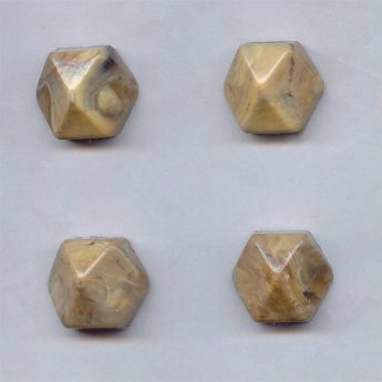 Tan Marble - 21mm. Hexagon Domed Cabochons - Lots of 12 Tan Marble - 21mm. Hexagon Domed Cabochons - Lots of 12