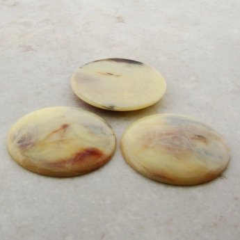 Ivory Marble - 28mm. Round Domed Cabochons - Lots of 12 Ivory Marble - 28mm. Round Domed Cabochons - Lots of 12