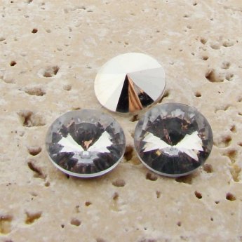 Crystal - 10mm. Round Rivoli Rhinestone Jewels - Lots of 144 Crystal - 10mm. Round Rivoli Rhinestone Jewels - Lots of 144