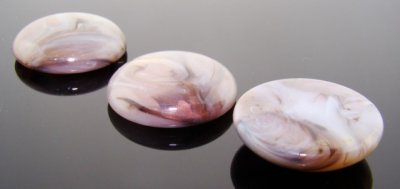 24mm. GREY BRONZE INLAY MARBLE ROUND CABOCHONS - Lot of 36 24mm. GREY BRONZE INLAY MARBLE ROUND CABOCHONS - Lot of 36