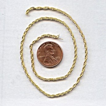 ROPE BRASS 2MM. VINTAGE CHAIN - PRICED PER FOOT ROPE BRASS 2MM. VINTAGE CHAIN - PRICED PER FOOT