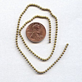 BALL BRASS 2MM. VINTAGE CHAIN - PRICED PER FOOT BALL BRASS 2MM. VINTAGE CHAIN - PRICED PER FOOT