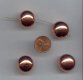 20MM COPPER COATED ROUND SMOOTH BEADS - Lot of 12
