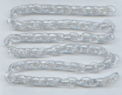 Crystal Plastic Oval 14mm. Link Cable Chain - 39" per Lot Crystal Plastic Oval 14mm. Link Cable Chain - 39" per Lot