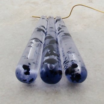 CRYSTAL BLACK INK 59X10MM TEARDROP PENDANTS - Lot of 12 CRYSTAL BLACK INK 59X10MM TEARDROP PENDANTS - Lot of 12